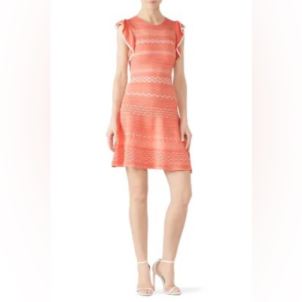 Shoshanna Blogger Favorite Nunzia Size Small Coral Scuba Dress